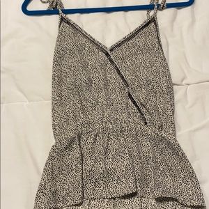 Spotted tank blouse sienna sky size S